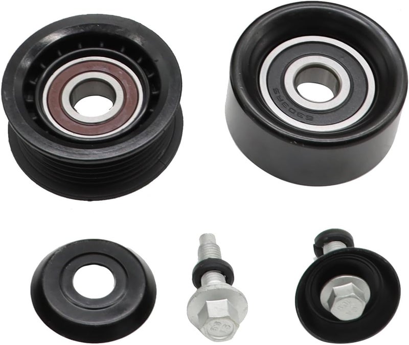 Jecoupoon Store Belt Tensioner and Idler Pulley V-Ribbed Belt Kit Compatible with Forte 10-13 Optima 11-16 Santa Fe 10-12 Sonata 11-14 Tucson 11-13 2.0L 2.4L 2010-2016 2528125000 252122G760 - Image 5